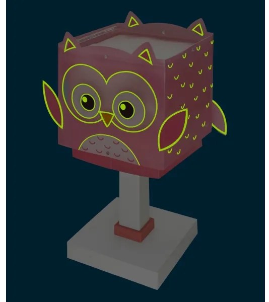 Dalber 64481N - LED gyermeklámpa LITTLE OWL 1xG4/4W/230V rózsaszín