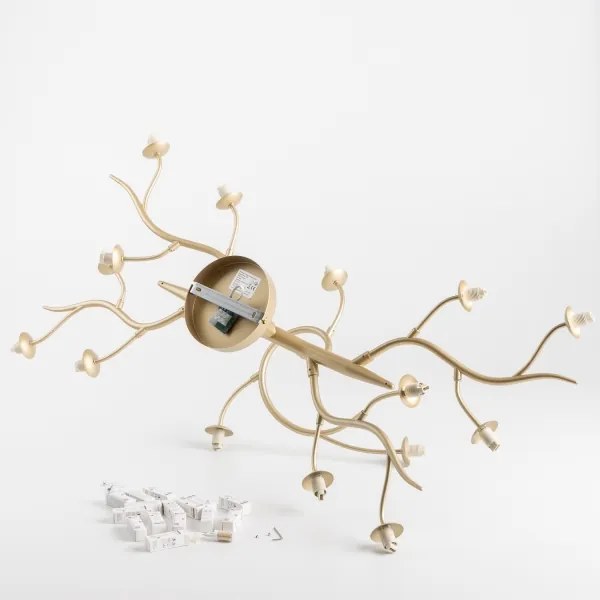 Brilagi - LED Felületre szerelhető csillár MISTEL 15xG9/3W/230V arany/fehér