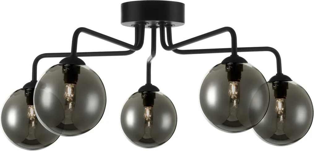 DAR LIGHTING FEY0522-01 FEYA Mennyezeti Csillár Fekete, Füstös G9 IP20