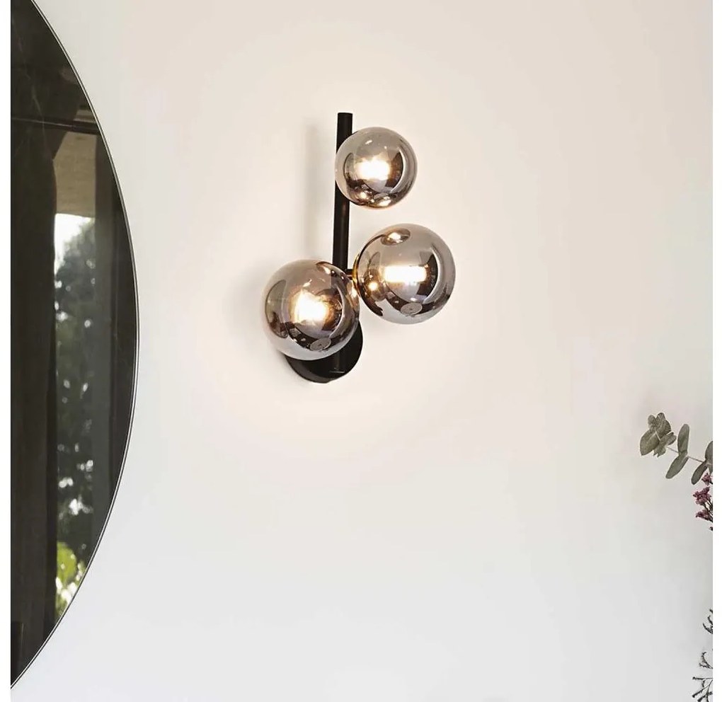 Ideal Lux - LED Fali lámpa PERLAGE 3xG9/3W/230V fekete/füstös