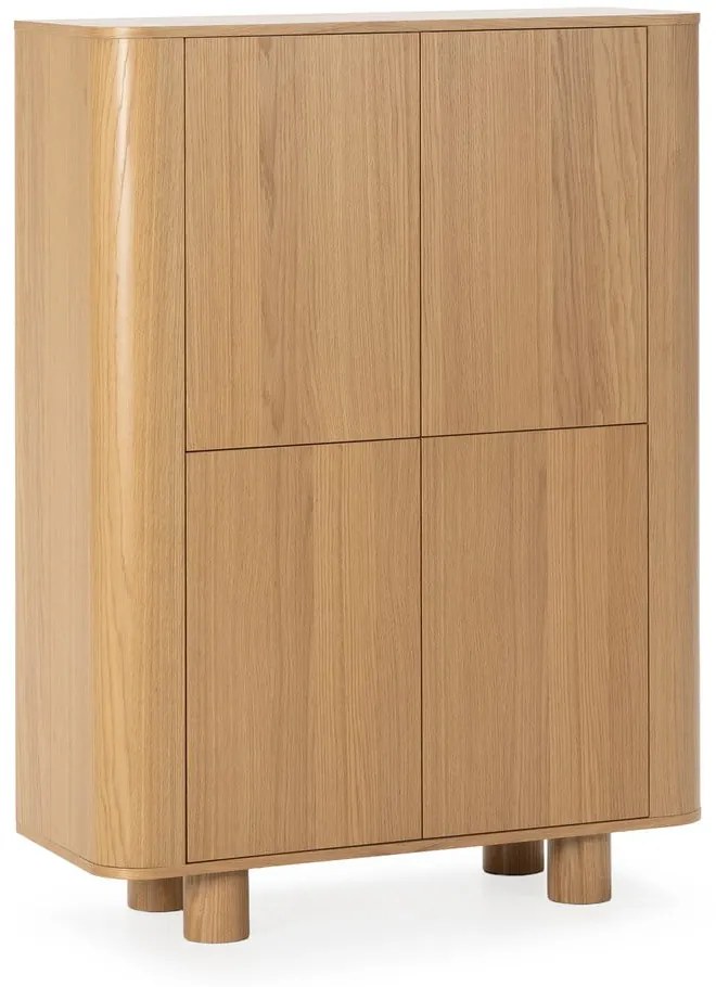 Natúr színű szekrény tölgyfa dekorral 100x133x40 cm Padoc – MOME
