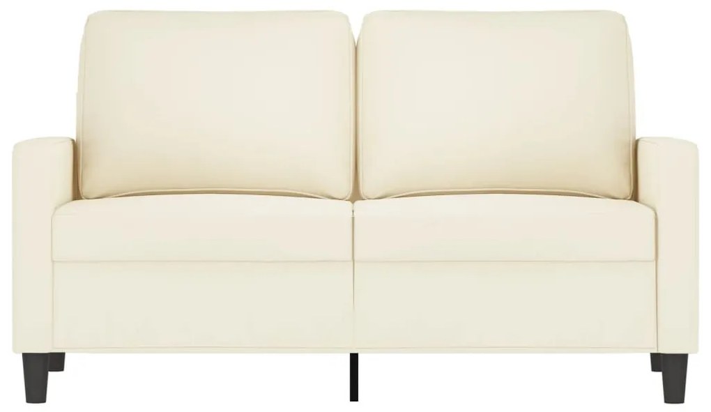 vidaXL kétszemélyes krémszínű bársony kanapé 120 cm
