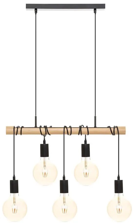 Atmosphera - Csillár zsinóron JAKE 5xE27/40W/230V fenyő