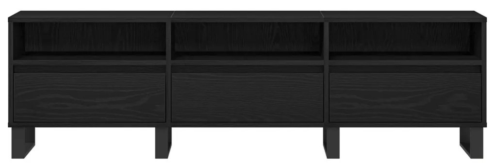 TV Szekrény Fekete Tölgy 150x30x44,5 cm Műanyag
