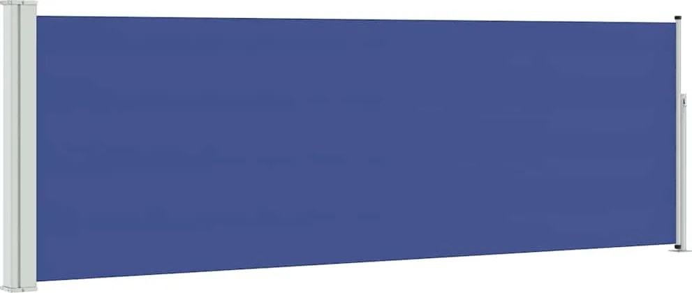 vidaXL kék behúzható oldalsó teraszi napellenző 100 x 300 cm