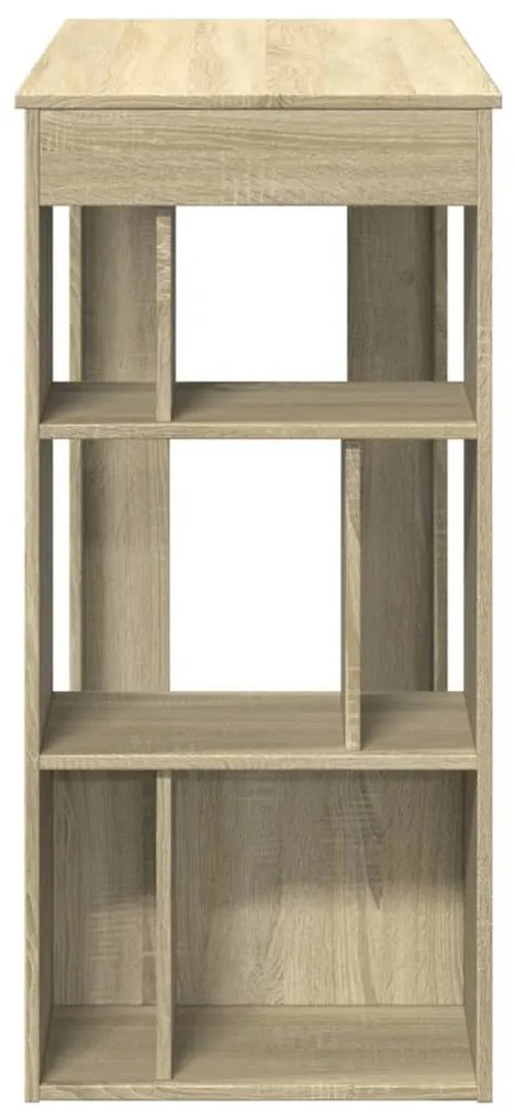 sonoma tölgy szerelt fa bárasztal tárolókkal 102x50x103,5 cm