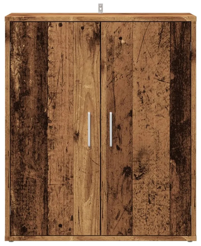 antik fa színű szerelt fa cipősszekrény 60 x 35 x 70 cm