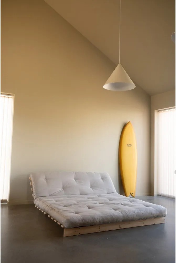 Szürkésbézs len kinyitható kanapé 160 cm Roots – Karup Design