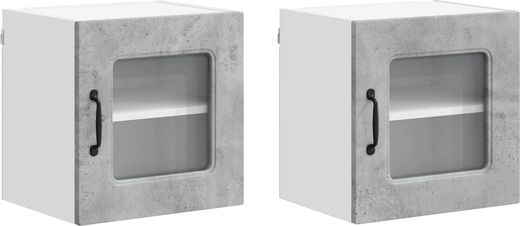 vidaXL Konyhaszekrény Kalmar 2 pcs Beton Szürke 40 x 31 x 40 cm