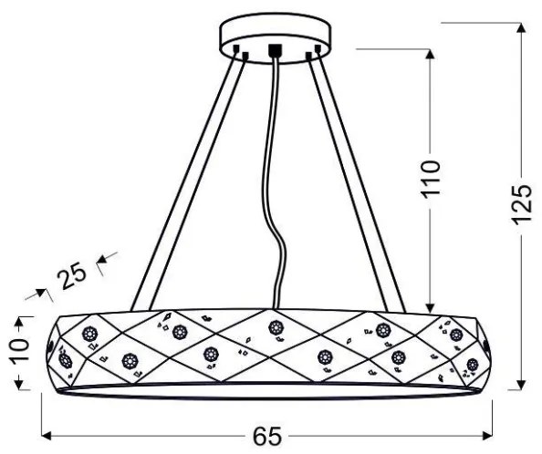 Csillár zsinóron GLANCE 5xG9/40W/230V