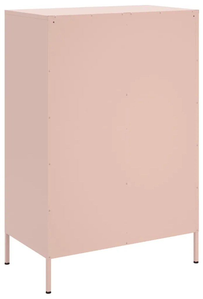 rózsaszín acél magasszekrény 68 x 39 x 101,5 cm