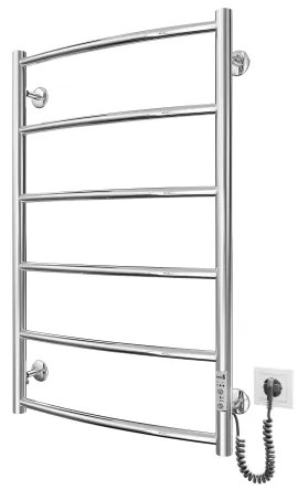 Létras fűtött törölközőtartó CLASSIC 100W/230V 81x53cm rozsdamentes/fényezett króm jobb