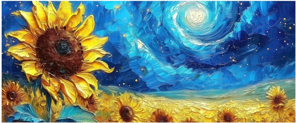 Kép - Festés napraforgó (120x50 cm)