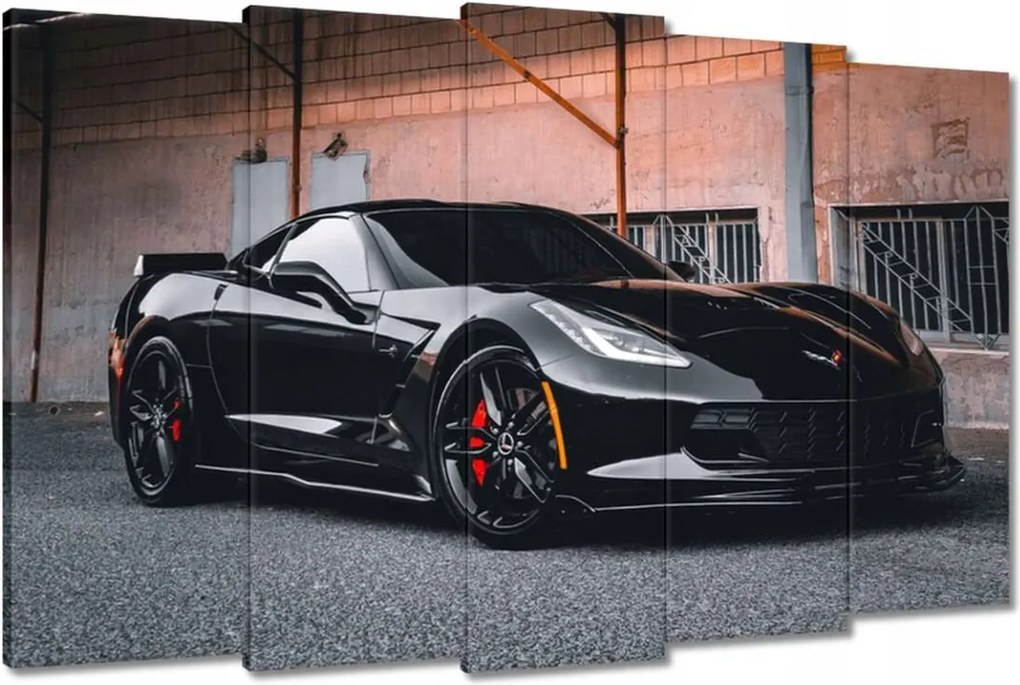 Vászonkép 150x95 Fekete sportautó
