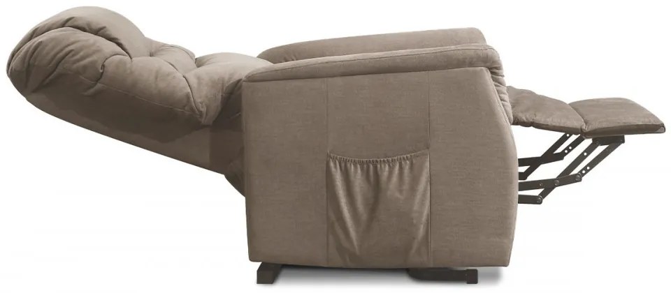 Fotoliu Pentru Tv Și Relaxare Cu Control Electric Textil Capucino Tv-1171