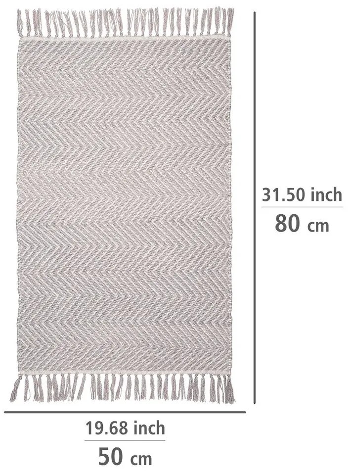 Gata szürke újrahasznosított műanyag fürdőszobai kilépő, 50 x 80 cm - Wenko