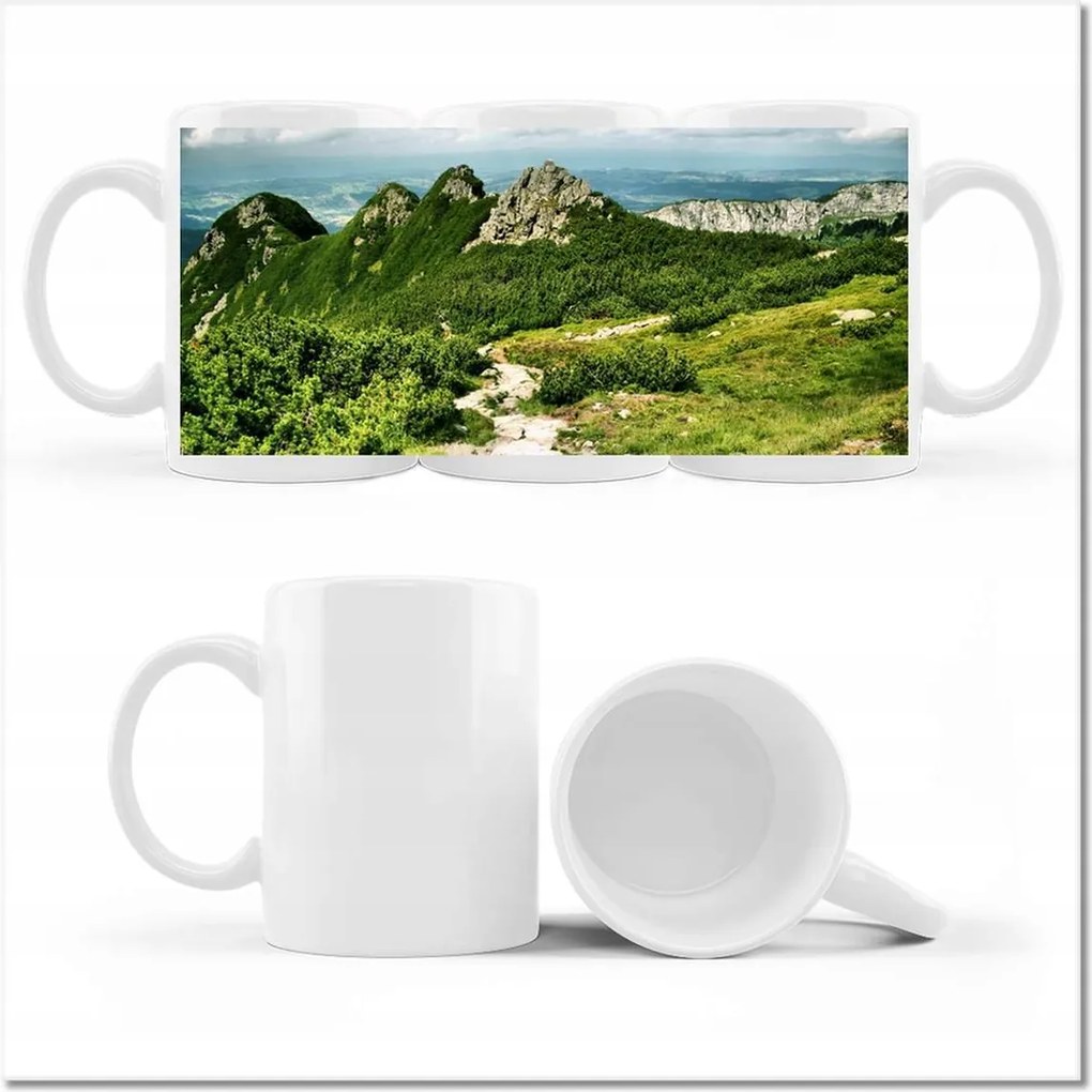 Nyomott mintás bögre Tátra Lengyel hegyek Kilátás