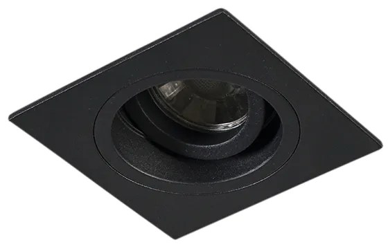 6 darabos modern, süllyesztett spotlámpa készlet fekete 9,3 cm-es, forgatható és dönthető - Chuck