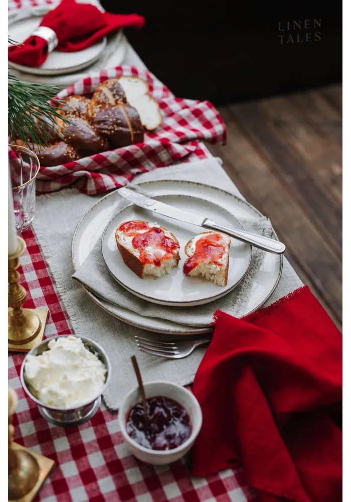 Textil tányéralátét 35x45 cm Red Gingham – Linen Tales
