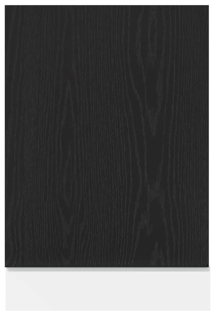 fekete tölgy szerelt fa mosogatógép panel 45x1,5x67 cm