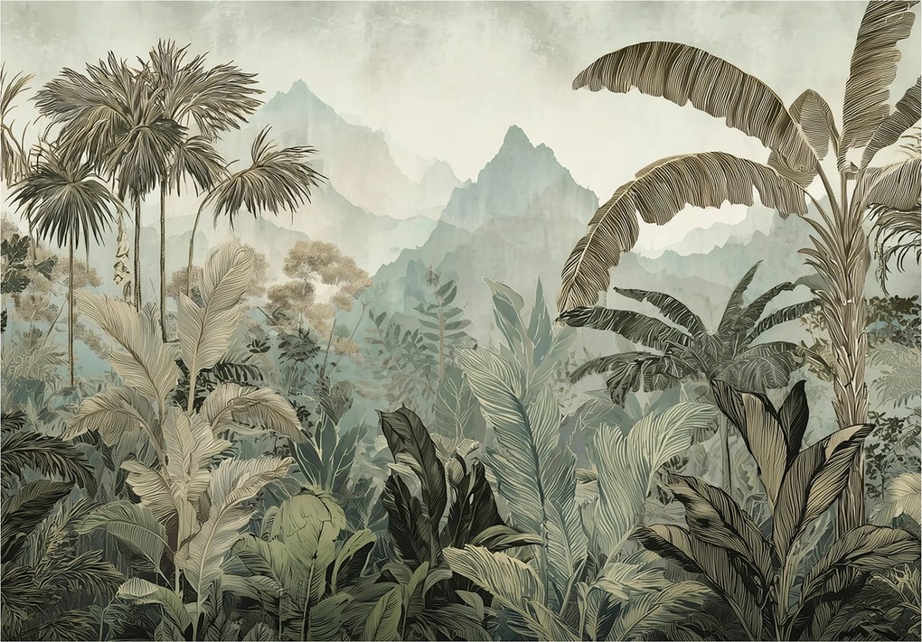 Fotótapéta Dzsungel Trópusi Erdő 3D Falra Hálószoba Nappali 250x175