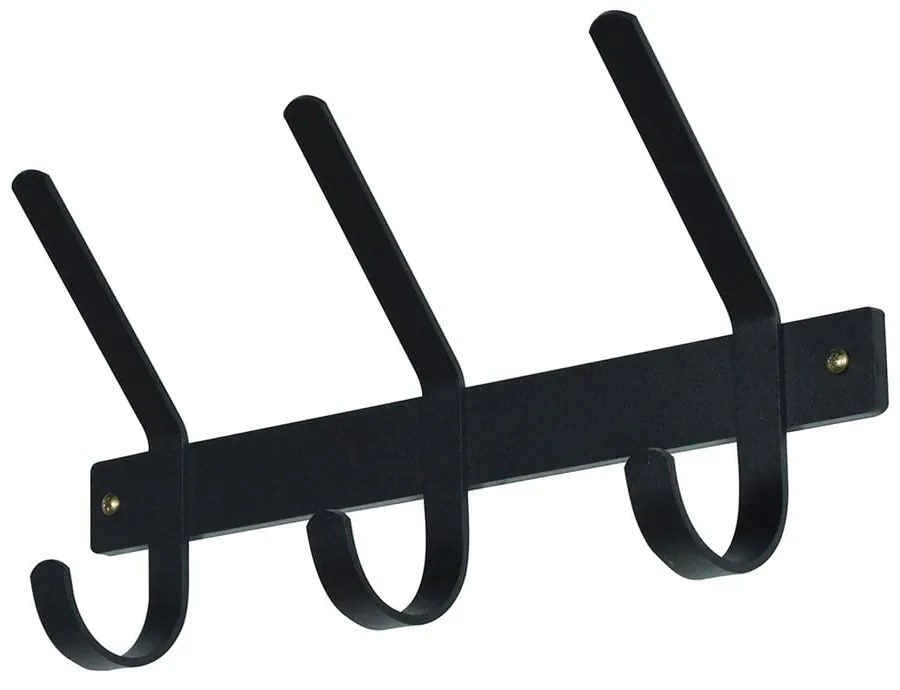 Fekete fém fali fogas 40 cm Dexter – Spinder Design