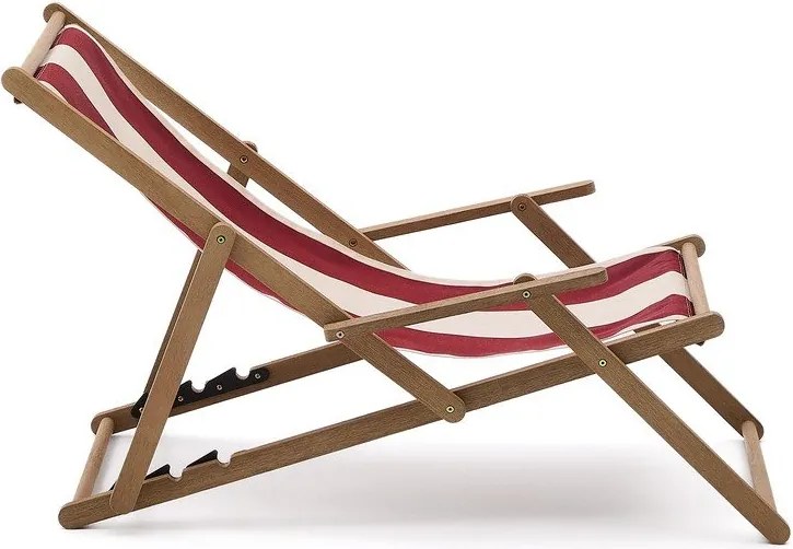 Piros tömörfa kerti napozóágy Vilara – Kave Home