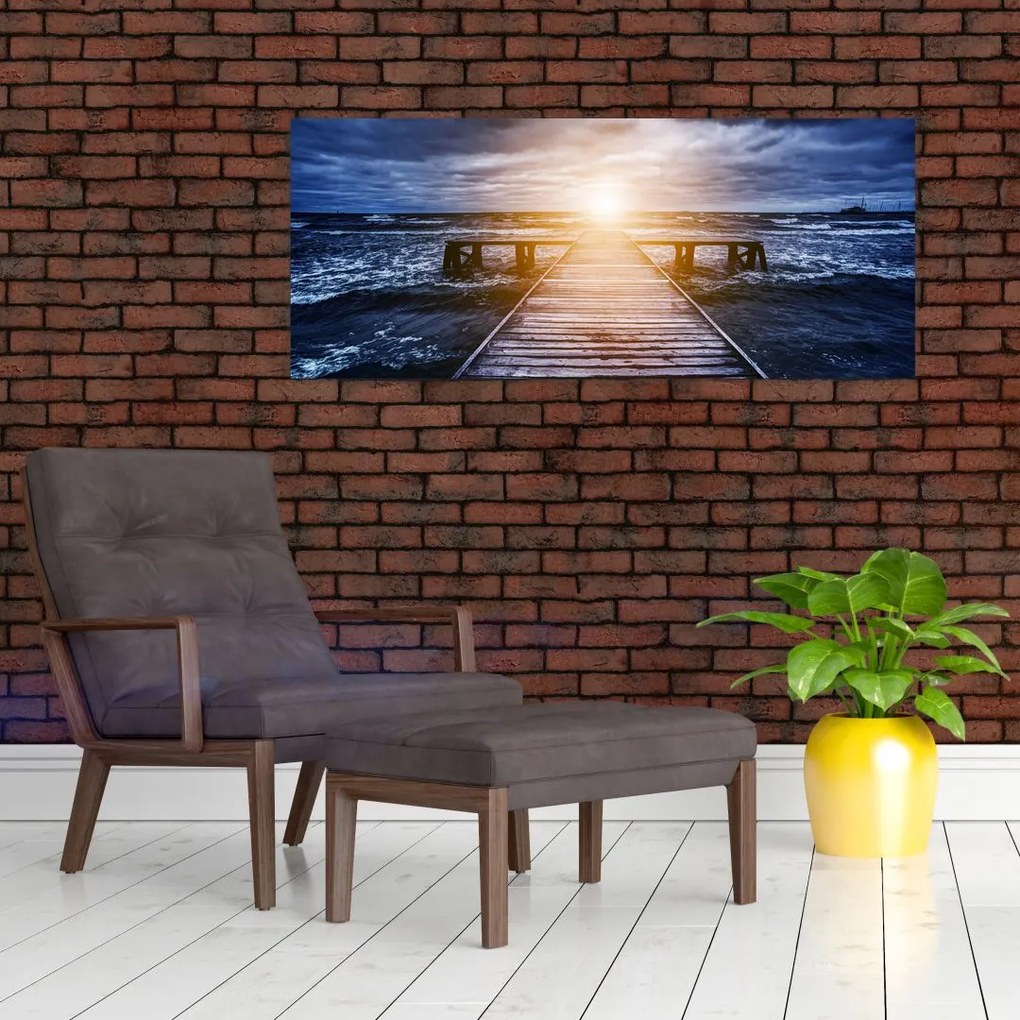 A móló képe nappal (120x50 cm)