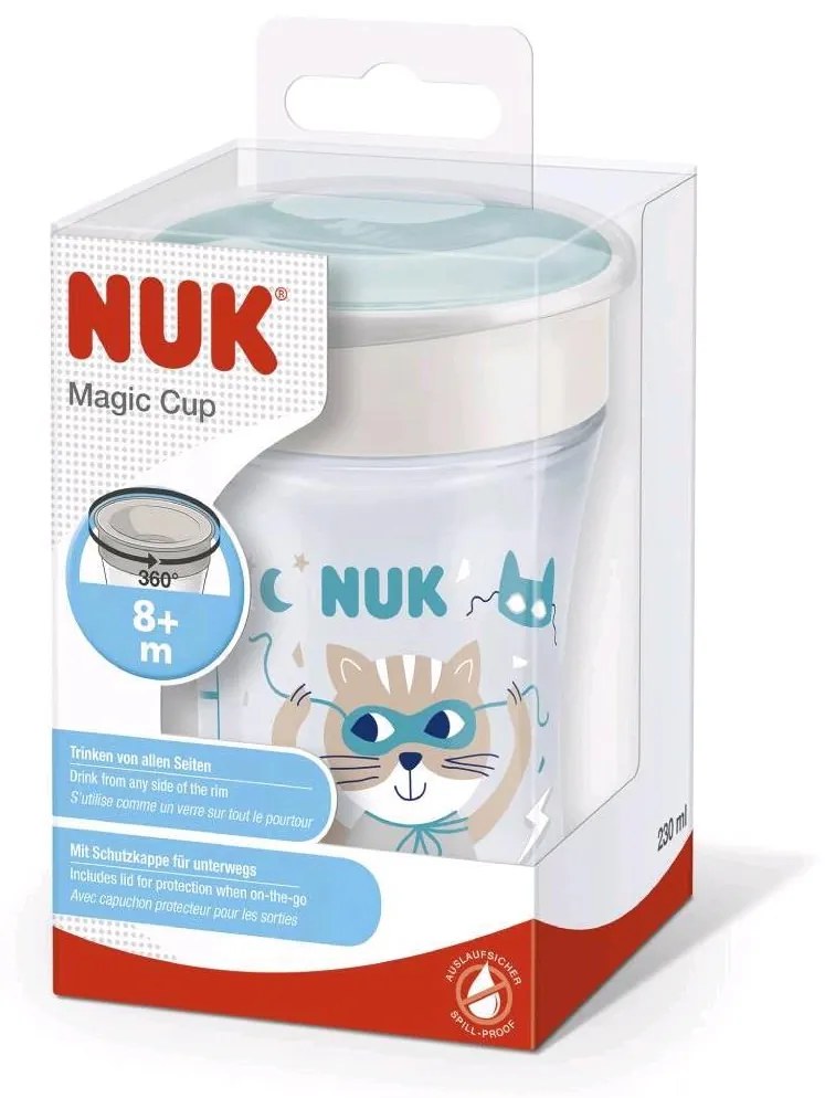 Bájos itató pohár Magic NUK 360° fedéllel light geen