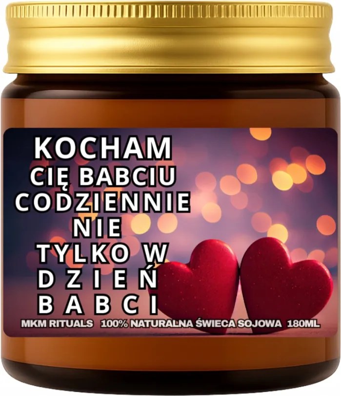 Szója illatgyertya 180 ml Szeretlek Nagyi minden nap, nem csak.....