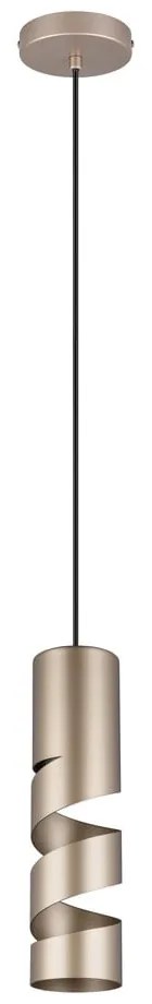 Bronzszínű függőlámpa fém búrával ø 12 cm Stream – Trio