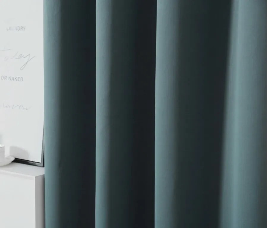 Kék-zöld OXFORD függöny 140x250 cm Felfüggesztés: Hullámos sínszalag