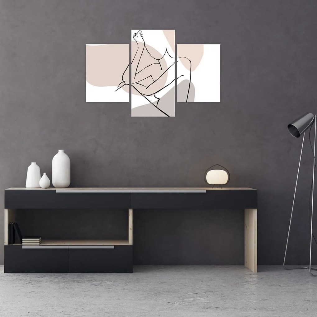 Kép - Női test vonal művészet N⁰1 (90x60 cm)