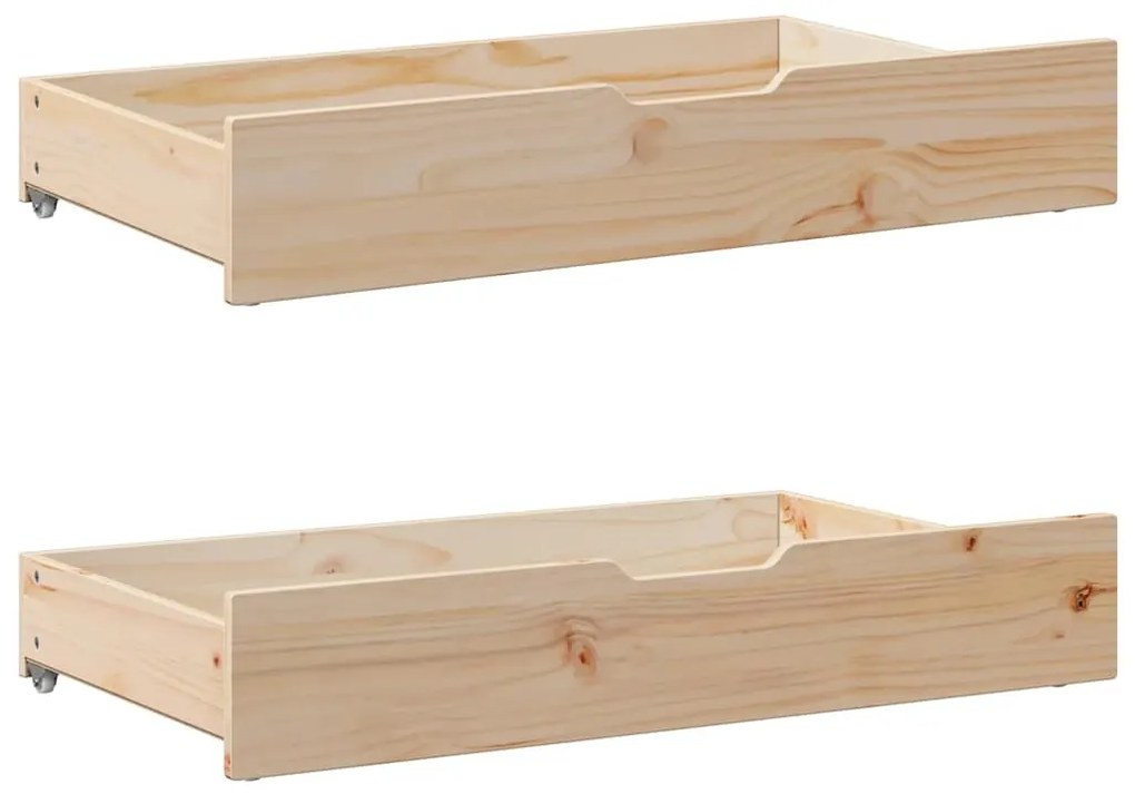 vidaXL tömör fenyőfa kanapéágy fiókokkal 90 x 190 cm