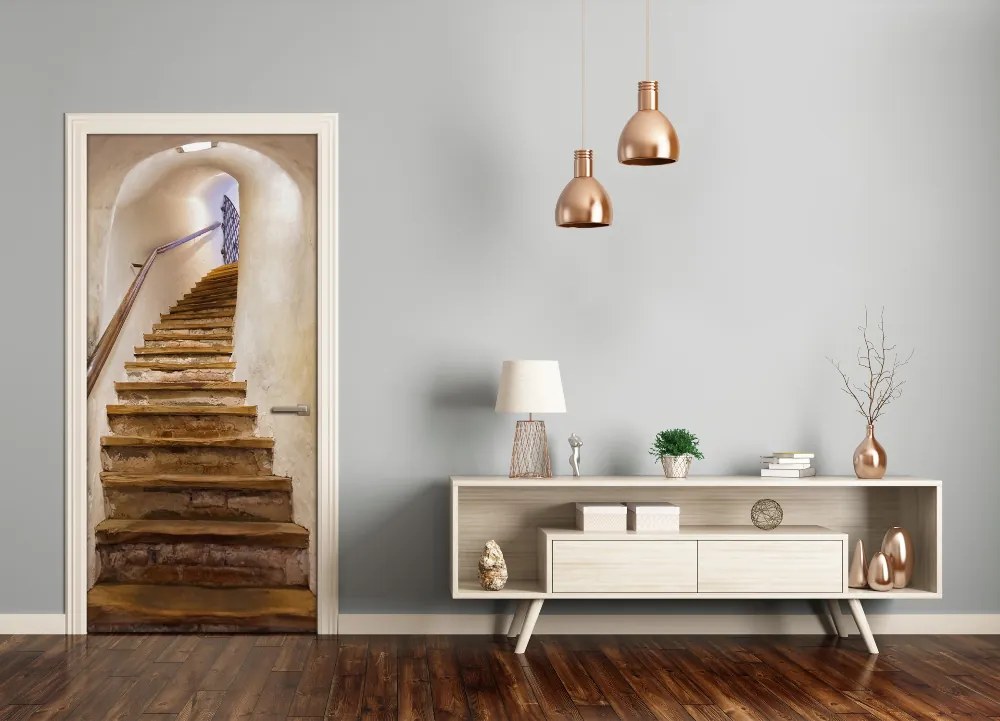 Ajtó tapéták Lépcsők vár 75x205 cm