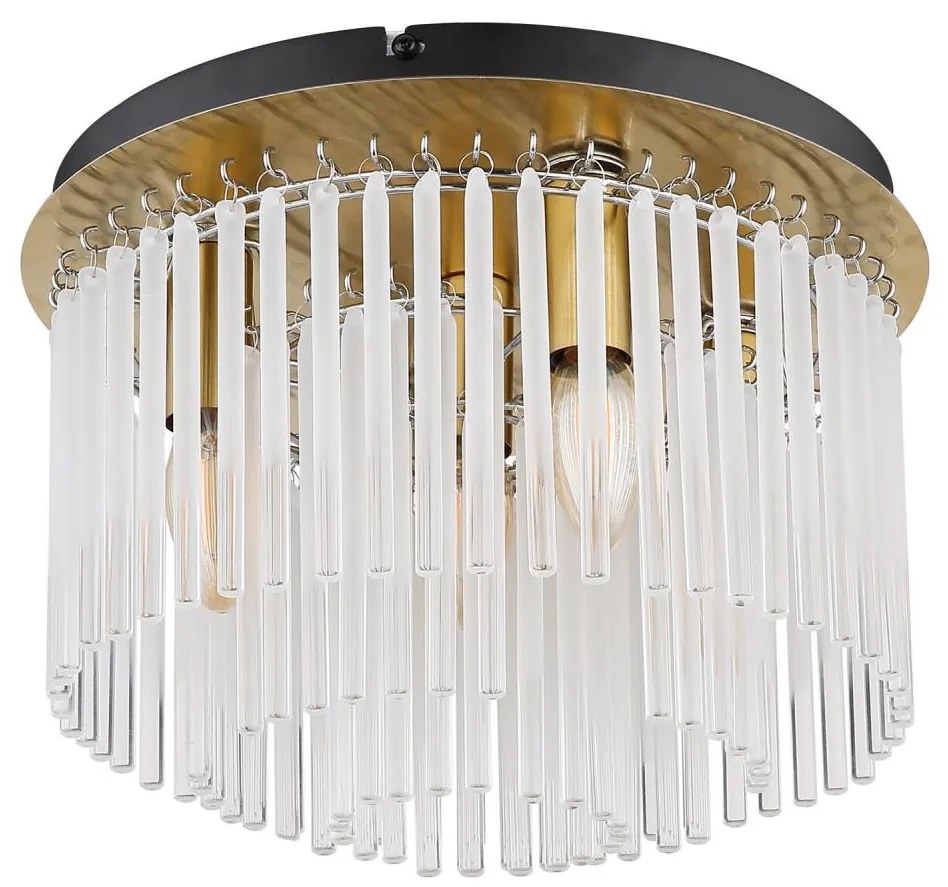 Globo 15698DM - Mennyezeti lámpa GORLEY 5xE27/60W/230V átm. 32 cm arany