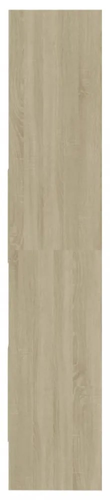 sonoma tölgy színű szerelt fa könyvszekrény 60 x 35 x 180 cm