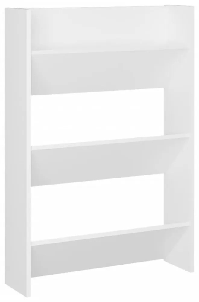 2 db fehér fali cipősszekrény 60 x 18 x 90 cm