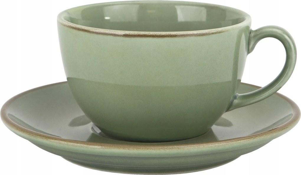 Porcelán csésze 365 ml csészealj Oliva