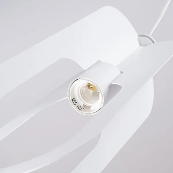 Sollux SL.1360 - Csillár zsinóron NICUS 1xE27/15W/230V fehér