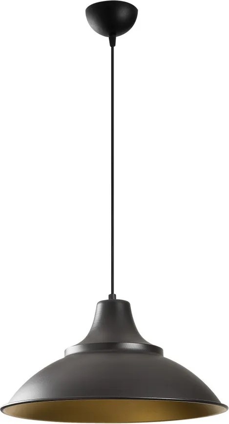 Sağlam 3732 fekete-arany fém függőlámpa, Ø44 cm