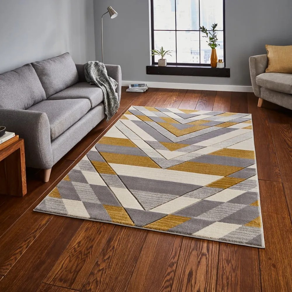 Pembroke sárga-bézs szőnyeg, 80 x 150 cm - Think Rugs