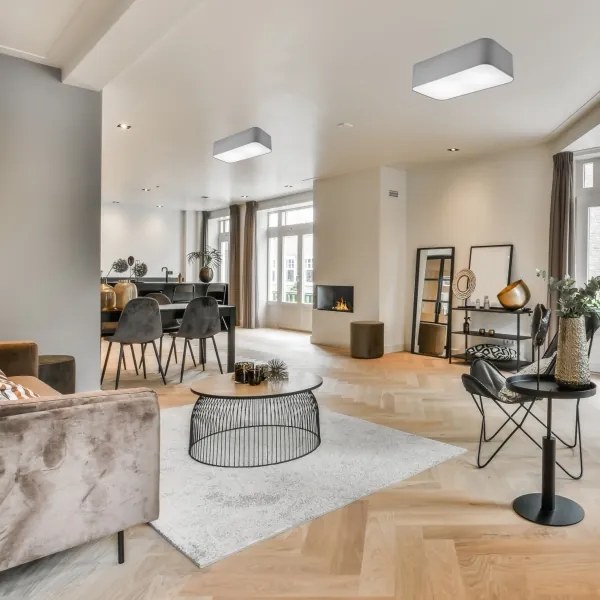 Mennyezeti lámpa SIRJA SQUARE 2xE27/15W/230V szürke