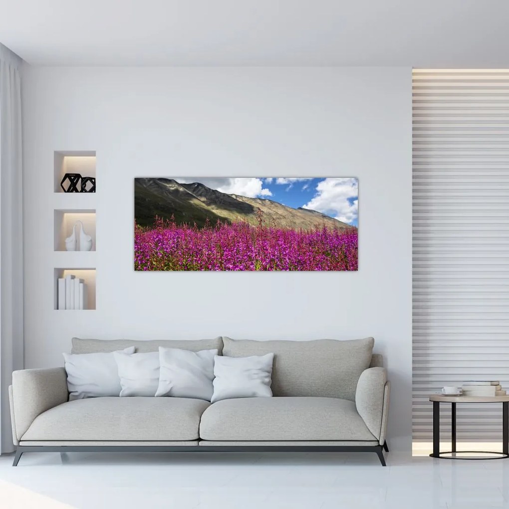 Hegyi rét tája (120x50 cm)