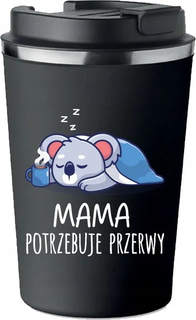 Prémium Termo Bögre fekete Anyák Napi Ajándék Anyák Napi Bögre KT_548