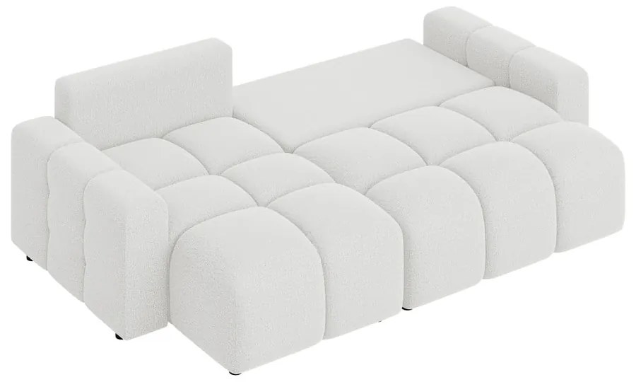 Fehér kinyitható sarokkanapé (variálható) Luki – Ropez