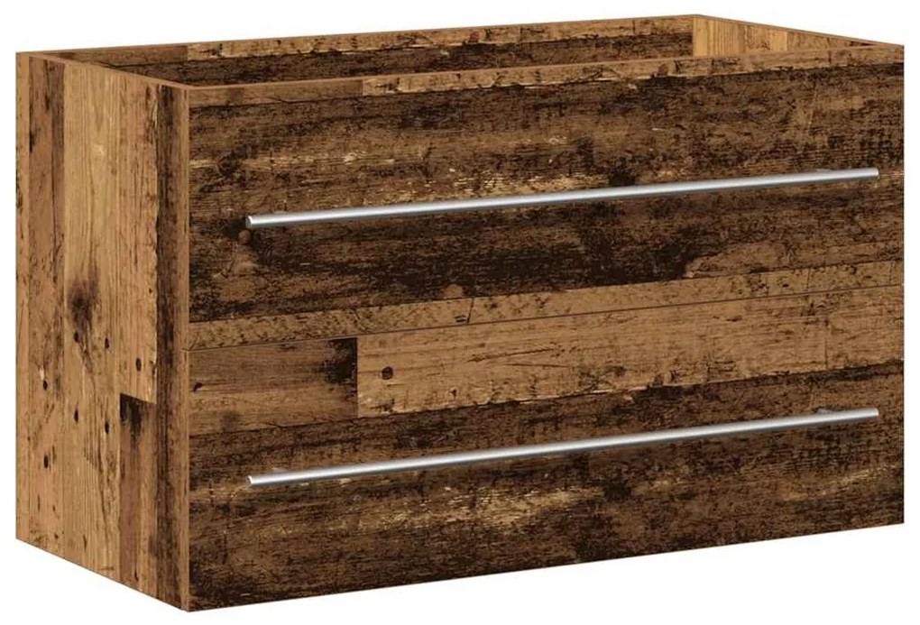 Antik fa színű szerelt fa mosdószekrény 80x38,5x48 cm