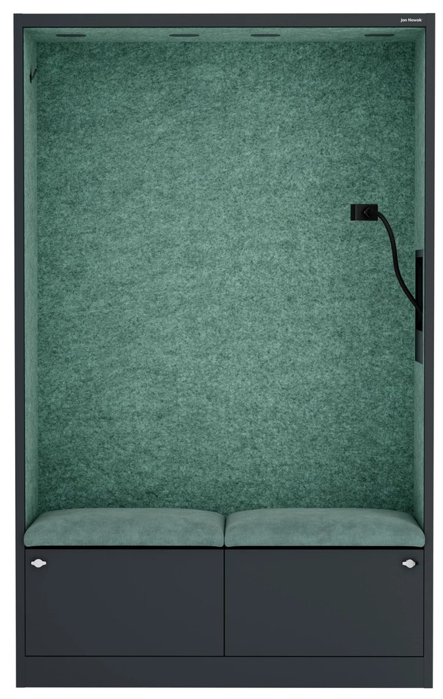 Sally 1150mm korpus Antracytowy - siedzisko Zielony