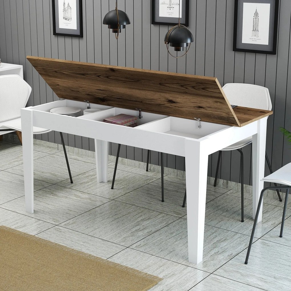 Étkező asztal Milan 520 - Walnut, White
