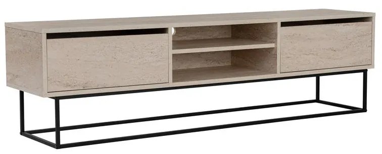 TV szekrény Escape 180 -Fekete, Travertine